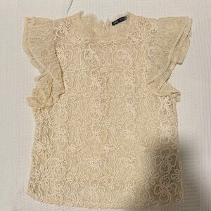Zara Cream Lace Blouse